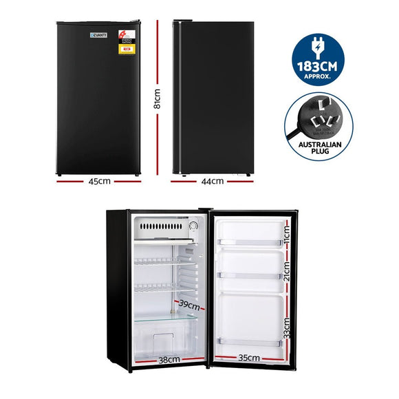 Devanti 95L Bar Fridge Black - RnR Galore