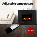 Devanti Electric Fireplace Fire Heater 2000W Black - RnR Galore
