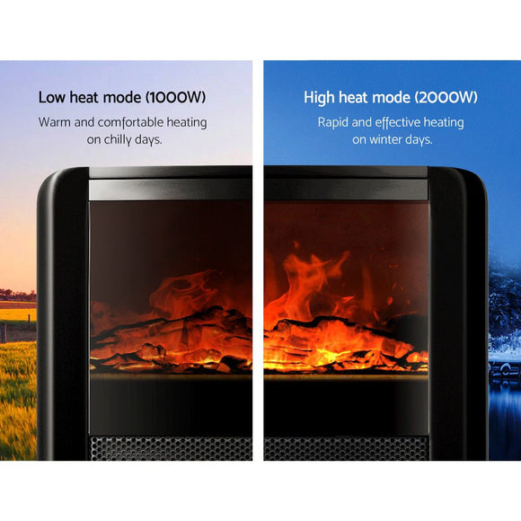 Devanti Electric Fireplace Fire Heaters 2000W - RnR Galore