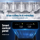 Devanti Ice Maker Machine Portable 12kg Countertop w/Self Cleaning 1.2L Black - RnR Galore