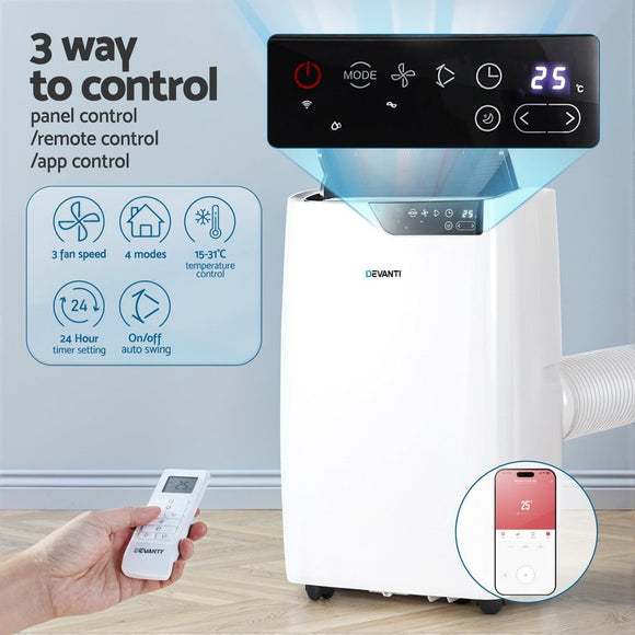 Devanti Portable Air Conditioner Dehumidifier Fan 12000BTU - RnR Galore