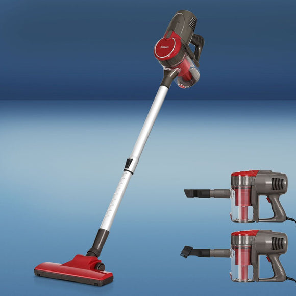 Devanti Stick Vacuum Cleaner Bagless Corded 500W Red - RnR Galore