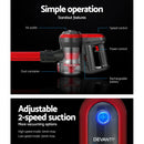 Devanti Stick Vacuum Cleaner Brushless Cordless 250W Red - RnR Galore