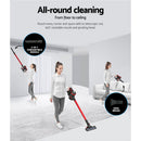 Devanti Stick Vacuum Cleaner Brushless Cordless 250W Red - RnR Galore