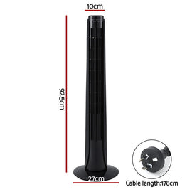 Devanti Tower Fan Oscillating 3 Speeds with Remote 93cm - RnR Galore