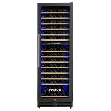 Devanti Wine Fridge Cooler Dual Zone 154 Bottles - RnR Galore