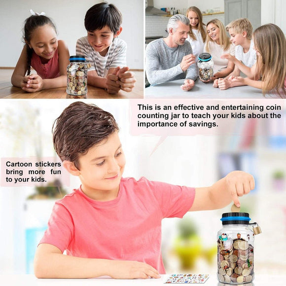 Digital Counting Money Box with Lock - AUD Australian Coin Compatible Piggy Bank for Kids & Adults (7.95x4.45in) - RnR Galore