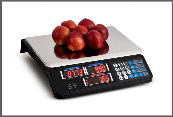 Digital Kitchen Scale 40kg 1g Increment Electronic Black - RnR Galore