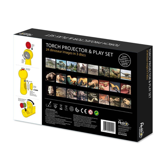 Dinosaur Projector and 3 Toy Figures Play Set - Kids STEM Learning Set - RnR Galore