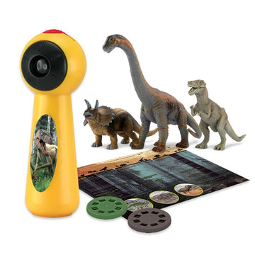 Dinosaur Projector and 3 Toy Figures Play Set - Kids STEM Learning Set - RnR Galore