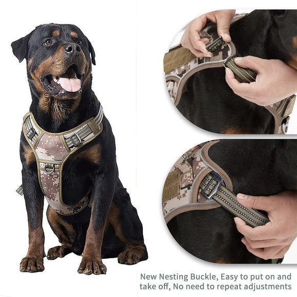 Dog Harness Tactical No Pull Adjustable Pet Military Working Training Vest S - RnR Galore