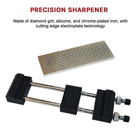 Double - Sided Diamond Knife Sharpeners Sharpening Stone W/ Stone Holder - RnR Galore