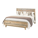 Double Size Wooden Bed Frame in Solid Wood Antique Design Light Brown - RnR Galore