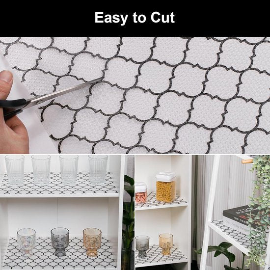 Drawer Mat - Kitchen Drawer Mat - Kitchen Cabinet Shelf Protector - Non - Adhesive, Waterproof EVA Drawer Mat, Easy to Cut to Size for Refrigerator, Cabinet or Chest of Drawers (Black, 11.8"W x 78.7"L) - RnR Galore