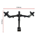 Dual LCD Monitor Desk Mount Stand Adjustable Fits 2 Screens Up To 27" - RnR Galore