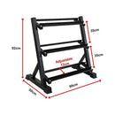 Dumbbell Rack Storage Stand Hex Weight Heavy Duty 3 Tier Wide Home Gym Fitness - RnR Galore