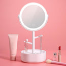 Ecoco Smart LED Light Cosmetic Makeup Mirror USB Touch Screen Home Desk Vanity 360° Pink - RnR Galore