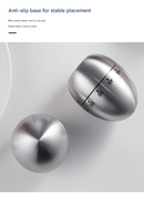 Egg Shape Stainless Steel Kitchen Timer Mechanical Cooking Timer - Wind - Up 60 Minute Countdown Timer - Loud Ring 72dB Baking Tool with Non - Slip Base - Battery - Free Analog Timer for Home Office - RnR Galore