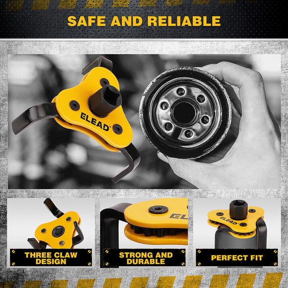 ELEAD 2Pcs Oil Filter Wrench Set Adjustable Oil Filter Change Set Engine Filters - RnR Galore