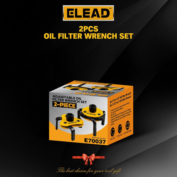ELEAD 2Pcs Oil Filter Wrench Set Adjustable Oil Filter Change Set Engine Filters - RnR Galore