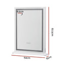 Embellir Bluetooth Makeup Mirror 58x80cm Hollywood Vanity with LED Light Crystal - RnR Galore