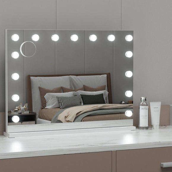 Embellir Bluetooth Makeup Mirror 80x58cm Hollywood Vanity with LED Light Wall - RnR Galore