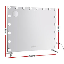 Embellir Bluetooth Makeup Mirror 80x65cm Hollywood Vanity with LED Light Wall - RnR Galore