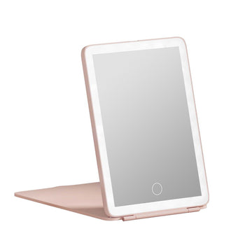 Embellir Compact Makeup Mirror w/ LED Light Portable Foldable Travel Beauty Pink - RnR Galore