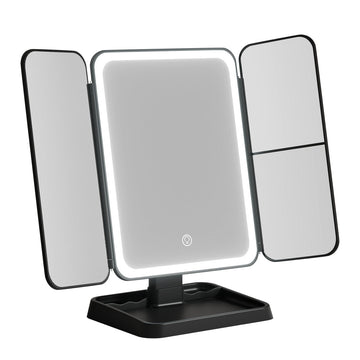 Embellir LED Makeup Mirror Tri - fold Lighted Vanity Mirrors 1X2X3X Magnifications - RnR Galore