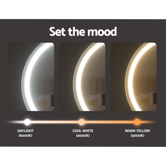 Embellir Makeup Mirror 40x40cm Hollywood Vanity with LED Light Tabletop Round - RnR Galore