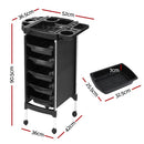 Embellir Salon Trolley Cart Spa Beauty Rolling Tray Hairdressing Storage 6 Tiers - RnR Galore