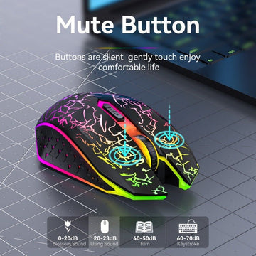 Ergonomic Dual - Mode Wireless Gaming Mouse - Mute Buttons, Adjustable DPI, Rechargeable, Multi - Assist Keys(white) - RnR Galore