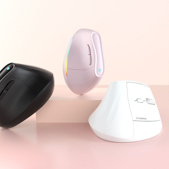 Ergonomic Vertical Mouse - Multi - Device Bluetooth5.0 & 2.4G Wireless, Adjustable DPI, Silent Click(Purple) - RnR Galore