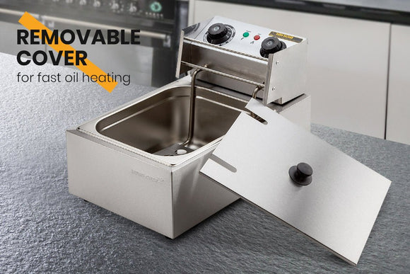EuroChef Commercial Electric Deep Fryer Frying Basket Chip Cooker Fry Scoop - RnR Galore