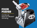 EUROCHEF Electric Meat Grinder, Stainless Steel Mincer Sausage Filler Kibbe Maker, Black - RnR Galore