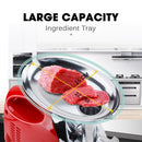 EUROCHEF Electric Meat Grinder, Stainless Steel Mincer Sausage Filler Kibbe Maker, Red - RnR Galore