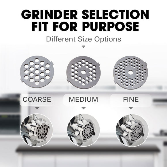 EUROCHEF Electric Meat Grinder, Stainless Steel Mincer Sausage Filler Kibbe Maker, Red - RnR Galore