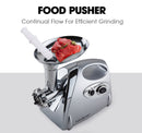 EUROCHEF Electric Meat Grinder, Stainless Steel Mincer Sausage Filler Kibbe Maker, Silver - RnR Galore