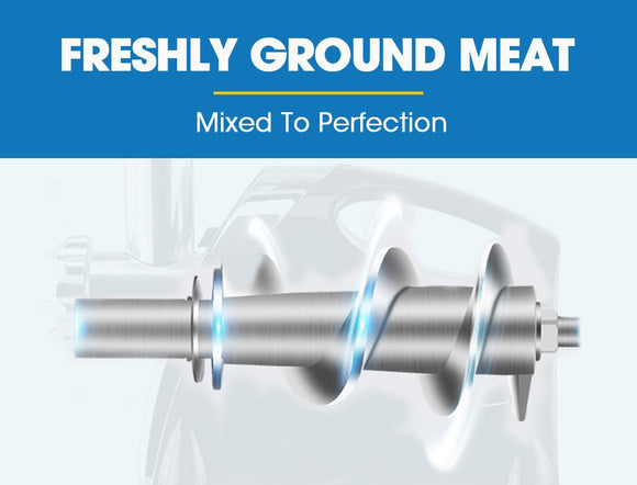 EUROCHEF Electric Meat Grinder, Stainless Steel Mincer Sausage Filler Kibbe Maker, Silver - RnR Galore