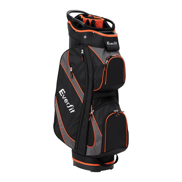 Everfit 14 Ways Dividers Golf Bag Stand Insulated Carry Bag Zippered Rain Cover - RnR Galore