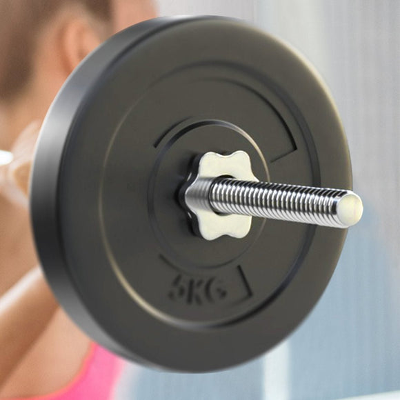 Everfit 18kg Barbell Set Weight Plates Bar Lifting Bench 168cm - RnR Galore