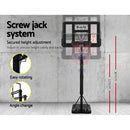 Everfit 3.05M Basketball Hoop Stand System Adjustable Height Portable Pro Black - RnR Galore