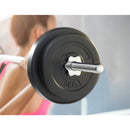 Everfit 38kg Barbell Set Weight Plates Bar Lifting Bench 168cm - RnR Galore