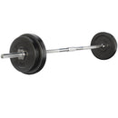 Everfit 38kg Barbell Set Weight Plates Bar Lifting Bench 168cm - RnR Galore