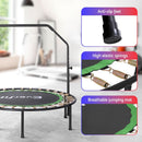 Everfit 48inch Round Fitness Trampoline Rebounder Adjustable Handrail Green - RnR Galore