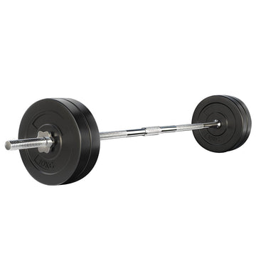 Everfit 48kg Barbell Set Weight Plates Bar Lifting Bench 168cm - RnR Galore
