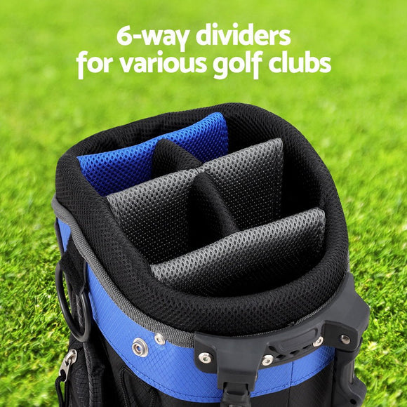 Everfit 6 Way Dividers Golf Bag Stand Insulated Carry Bag Zippered Rain Cover - RnR Galore