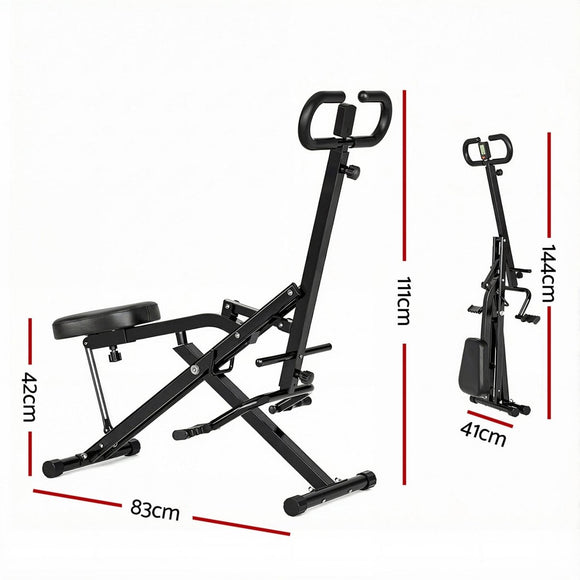 Everfit Foldable Squat Machine Deep Squat Rowing Machine 5 Adjustable Seat Home Gym - RnR Galore