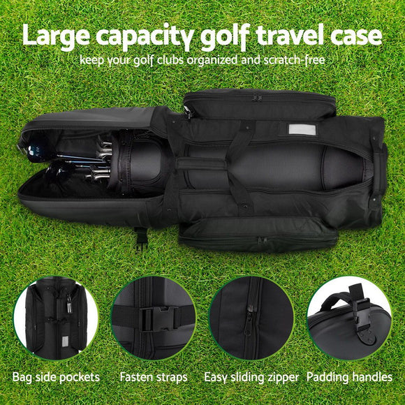 Everfit Golf Travel Bags for Airlines with Wheels Golf Clubs Hard Case Foldable - RnR Galore