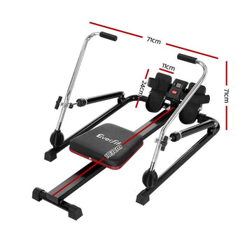 Everfit Rowing Machine 12 Levels Hydraulic Rower Fitness Gym Home Cardio - RnR Galore